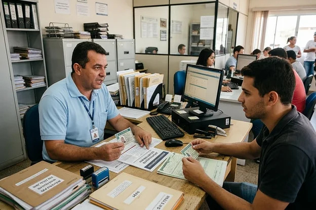 Despachante dando dicas a um cliente sobre como evitar multas em Anápolis.